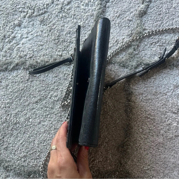 Botkier Crossbody bag Black leather silver hardware small rectangle - Picture 8 of 15